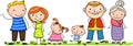 Happy big family with children Royalty Free Stock Photo