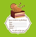 happy birtday invitation card Royalty Free Stock Photo