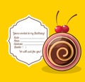 happy birtday invitation card Royalty Free Stock Photo