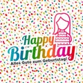 Happy Birthday - Alles Gute zum Geburtstag Royalty Free Stock Photo