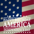 Happy Birthday America. Vector illustration.