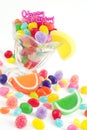 Happy Birthday with Assorted Candies Royalty Free Stock Photo