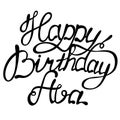 Happy birthday Ava name lettering