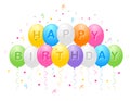 Happy birthday balloons Royalty Free Stock Photo