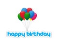 Happy birthday balloons Royalty Free Stock Photo