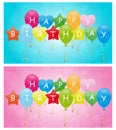 Happy birthday balloons Royalty Free Stock Photo