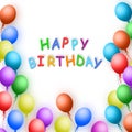 Happy Birthday Balloons , Banner Royalty Free Stock Photo