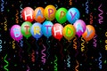 Happy Birthday Balloons , Banner Royalty Free Stock Photo