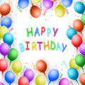 Happy Birthday Balloons , Banner Royalty Free Stock Photo