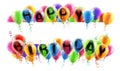 Happy Birthday Balloons Banner Royalty Free Stock Photo