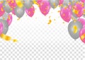 Happy Birthday balloons Colorful celebration background eps Royalty Free Stock Photo