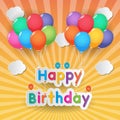 Happy birthday balloons Royalty Free Stock Photo