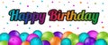 Happy Birthday Banner - Colorful Vector Illustration Royalty Free Stock Photo