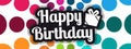 Happy Birthday Banner - Colorful Vector Illustration For Posters, Cards Or Websites Royalty Free Stock Photo