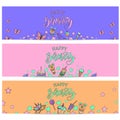 Happy birthday banners collection.