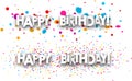 Happy birthday banners set. Royalty Free Stock Photo