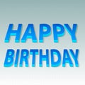 Happy Birthday bending 3d text style Royalty Free Stock Photo