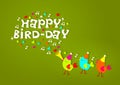 Happy Birthday Birds Greeting Card