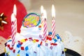 Happy Birthday Cake with Candles