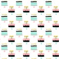 Happy Birthday Cake Seamless Pattern