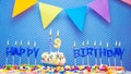 Happy birthday candle letter word for nineteen year old. Copy space Happy birthday greetings for 19 years old, lit candles