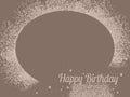 Happy birthday card background decoration border celebration holiday frame circle dots glitter