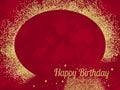 Happy birthday card background decoration border celebration holiday frame circle dots glitter