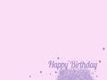 Happy birthday card background decoration border snowflakes glitter