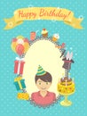 Happy Birthday Card for Boy Royalty Free Stock Photo