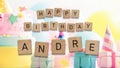 Happy Birthday card for a boy named Andre