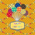 Happy birthday card. Celebration background with