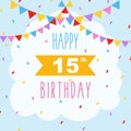 Happy birthday card confetti Royalty Free Stock Photo