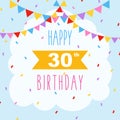 Happy birthday card confetti Royalty Free Stock Photo