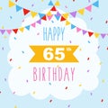 Happy birthday card confetti Royalty Free Stock Photo