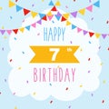 Happy birthday card confetti Royalty Free Stock Photo