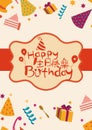 HAPPY BIRTHDAY CARD COVER WITH CHINESE CHARACTERS