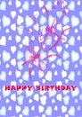 Happy birthday card illustration dragonfly white eps10 Royalty Free Stock Photo