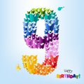 Happy Birthday Card Nine Years