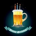 Happy birthday card for a person who loves beer.