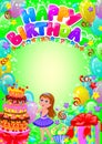 Happy birthday card with place for text Royalty Free Stock Photo