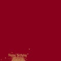 Happy birthday card red background decoration border celebration holiday frame Royalty Free Stock Photo