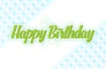 Happy Birthday card simple typography in a green