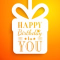 Happy birthday card. Typography letters font type Royalty Free Stock Photo