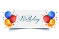 Happy birthday celebration balloons card background design