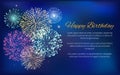 Happy Birthday Celebration with Fireworks Greeting Royalty Free Stock Photo