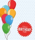 Happy birthday celebration party bunch balloons decoration Royalty Free Stock Photo