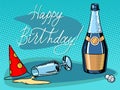 Happy birthday champagne party