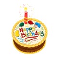 Happy Birthday chocolate cake Royalty Free Stock Photo