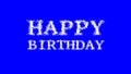 Happy Birthday cloud text effect blue isolated background Royalty Free Stock Photo