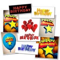 Happy Birthday collection Royalty Free Stock Photo